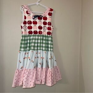 Sweethoney Apple Print Flair Dress